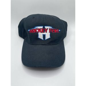 Advantage Series Hockey Fest Black Cap Strapback Hat